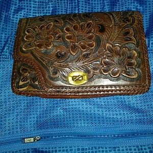 Leather hand bag